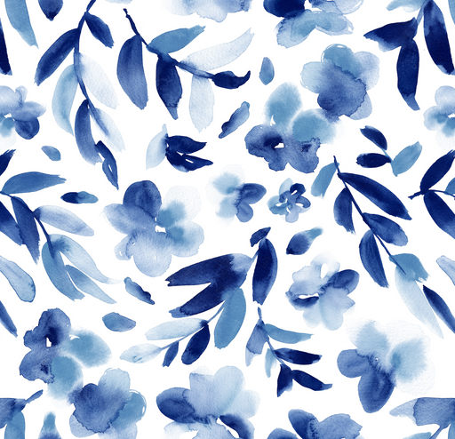 Painted Blue Floral